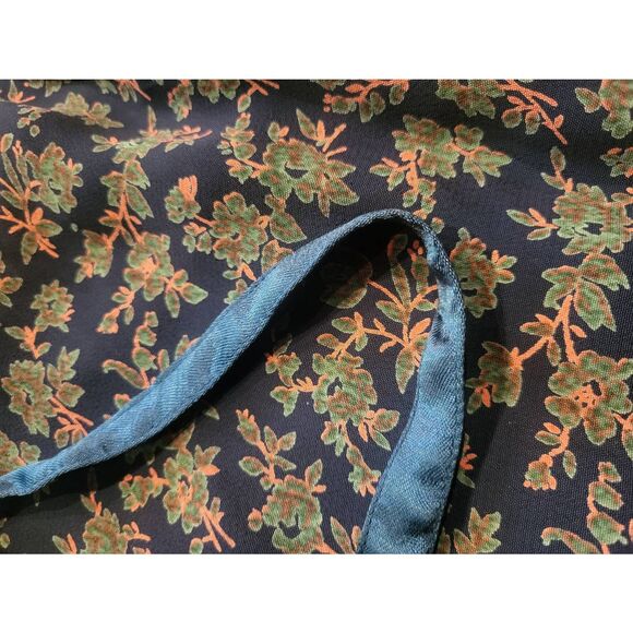 Vintage April Too Dress Women's 3X Button Down Midi Floral Chiffon Rayon Pintuck - Picture 4 of 5